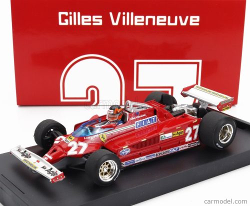 FERRARI  F1  126CK TURBO N 27 ITALY GP 1981 GILLES VILLENEUVE - WITH DRIVER FIGURE  RED