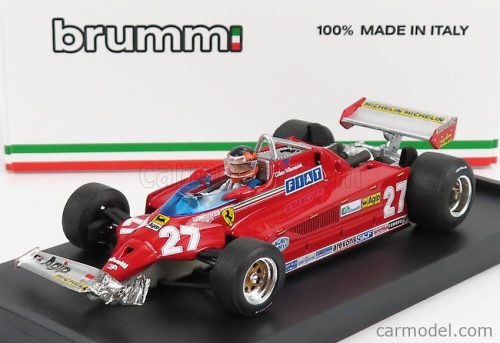 FERRARI  F1  126CK TURBO N 27 GP CANADA MONTREAL 1981 ALETTONE DANNEGGIATO DAL GIRO (LAP) 39 AL 54 GILLES VILLENEUVE - WITH DRIVER FIGURE