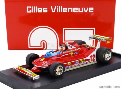 FERRARI  F1  312T4 N 12 2nd GP FRENCH GP 1979 GILLES VILLENEUVE - WITH DRIVER FIGURE  RED