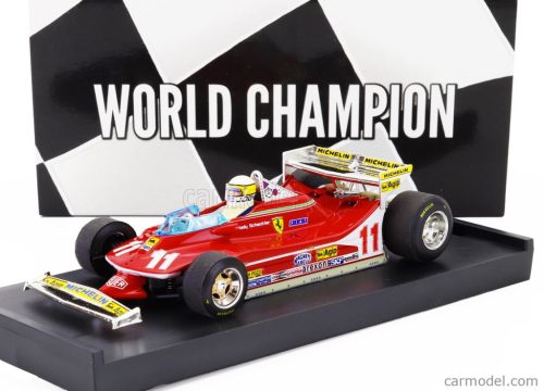 FERRARI  F1  312T4 N 11 WORLD CHAMPION WINNER MONACO GP 1979 JODY SCHECKTER - WITH DRIVER FIGURE  RED