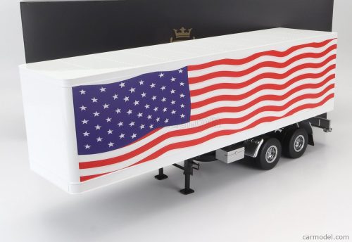 TRAILER  TRAILER FOR TRUCK STARS & STRIPES LIVERY - RIMORCHIO  WHITE BLUE RED