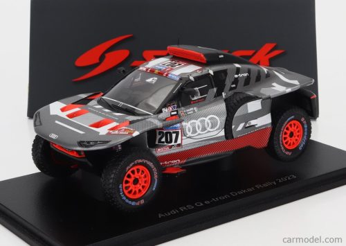 AUDI  Q E-TRON RS TEAM AUDI SPORT N 207 RALLY DAKAR 2023 CARLOS SAINZ - LUCAS CRUZ  GREY SILVER BLACK