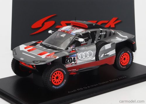 AUDI  Q E-TRON RS TEAM AUDI SPORT N 204 RALLY DAKAR 2023 STEPHANE PETERHANSEL - EDOUARD BOULANGER  GREY SILVER BLACK