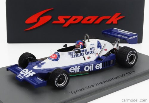 TYRRELL  F1  008 N 4 2nd AUSTRIAN GP 1978 P.DEPAILLER  BLUE WHITE