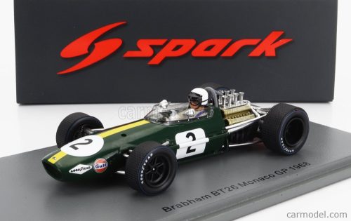 BRABHAM  F1  BT26 N 2 MONACO GP 1968 J.BRABHAM  GREEN YELLOW