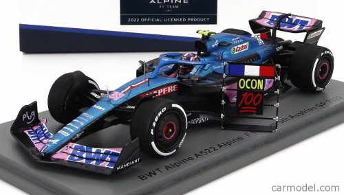 ALPINE  F1 A522 TEAM ALPINE BWT N 31 5th AUSTRIAN GP 2022 - 100th GP ESTEBAN OCON  BLUE PINK