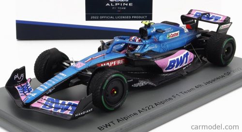 ALPINE  F1 A522 TEAM ALPINE BWT N 31 4th JAPAN GP 2022 ESTEBAN OCON  BLUE PINK