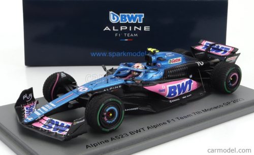 ALPINE  F1  A523 TEAM BWT ALPINE N 10 7th MONACO GP 2023 PIERRE GASLY  BLUE BLACK PINK