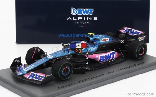 ALPINE  F1  A523 TEAM BWT ALPINE N 10 3rd DUTCH GP 2023 PIERRE GASLY  BLUE PINK