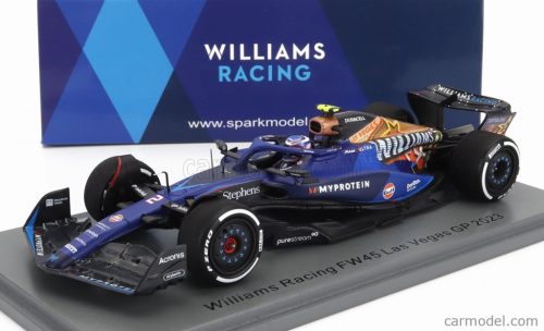 WILLIAMS  F1  FW45 TEAM WILLIAMS RACING GULF N 2 LAS VEGAS USA GP 2023 LOGAN SARGEANT  BLUE BLACK GOLD