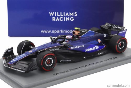 WILLIAMS  F1  FW46 TEAM WILLIAMS RACING N 2 BAHRAIN GP 2024 LOGAN SARGEANT  2 TONE BLUE