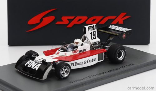 SURTEES  F1  TS16 N 19 SUD AFRICAN GP 1974 J-MASS  BLACK WHITE RED