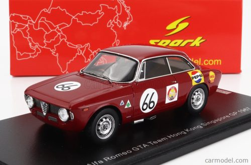 ALFA ROMEO  GIULIA GTA TEAM HONG KONG N 66 SINGAPORE GP 1967 ALBERT POON  RED