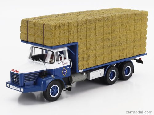 BERLIET  GPS12 TRUCK TRASPORTO FIENO 3-ASSI 1968  BLUE WHITE BEIGE