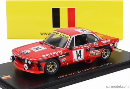 BMW  3.0 CSi TEAM LUIGI RACING N 14 24h SPA 1974 MARC DEMOL - HUGHES DE FIERLANT - PIERRE DIEUDONNE  ORANGE