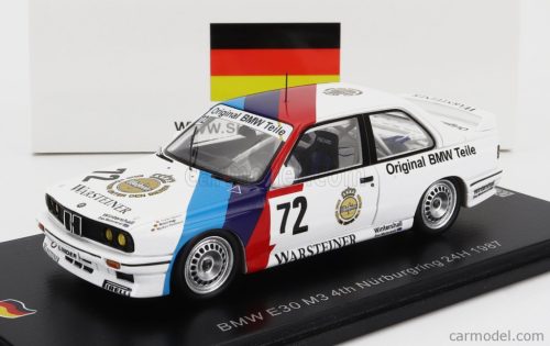 BMW  3-SERIES M3 (E30) TEAM BMW MOTORSPORT N 72 24h NURBURGRING 1987 DIETER QUESTER - MARKUS OESTREICH - WINFRIED VOGT  WHITE BLUE RED