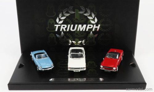 TRIUMPH  COFFRET BOX SET 3X COLLECTION - SPITFIRE MKIII 1962 - STAG MKII 1955 - TR6 1960