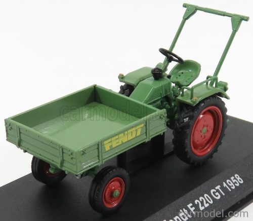 FENDT  F220GT TRACTOR TRUCK 1958 - CON VETRINA - WITH SHOWCASE  GREEN RED