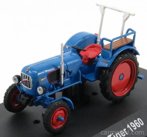 EICHER  TIGER TRACTOR 1960 - CON VETRINA - WITH SHOWCASE  BLUE RED