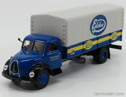 MAGIRUS  DEUTZ S6500 TRUCK EDEKA TELONATO 1956 - WITHOUT CARD BOX  BLUE YELLOW GREY