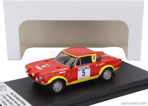 FIAT  124 ABARTH (night version) N 5 6th RALLY 1000 LAKES 1974 LEO KINNUNEN - ALSO AHO  RED YELLOW