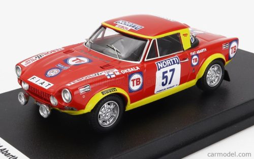 FIAT  124 ABARTH (night version) N 57 RALLY 1000 LAKES 1974 MARKETTA OKSALA - TERTTU AHO  RED YELLOW