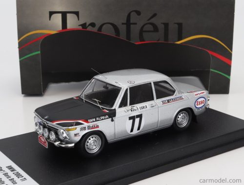 BMW  2002 Ti (night version) N 77 RALLY MONTECARLO 1970 RAY - BORIS BRICO  SILVER BLACK