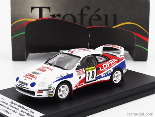 TOYOTA  CELICA GT-FOUR N 10 RALLY MONTECARLO 1996 GILBERTO PIANEZZOLA - LORIS ROGGIA  WHITE RED BLUE