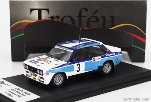 FIAT  131 ABARTH WINNER RALLY CIRCUIT DES ARDENNES 1980 DIDI - ANDRE PAULY  WHITE BLUE