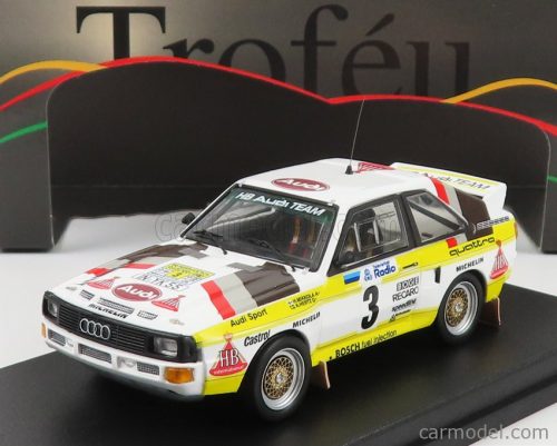 AUDI  QUATTRO SPORT N 3 4th RALLY SWEDEN 1985 H.MIKKOLA - A.HERTZ  WHITE YELLOW BROWN