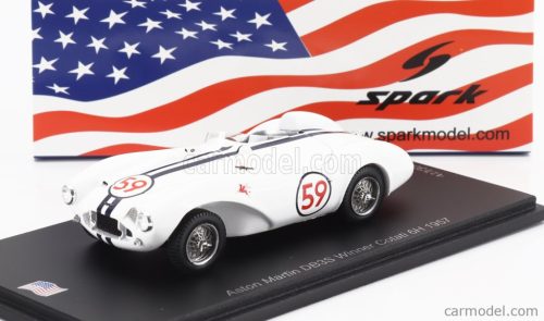 ASTON MARTIN  DB3S SPIDER N 59 WINNER 6h COTATI 1957 B-OKER - B-DRAKE  WHITE