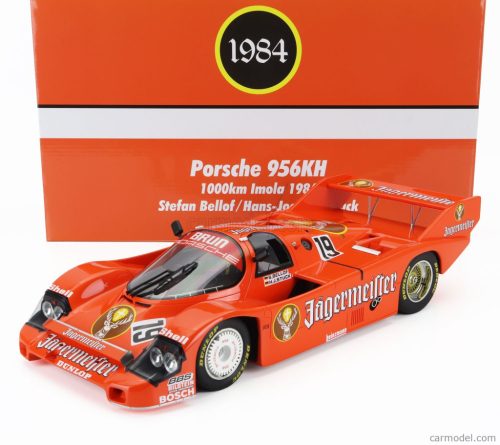 PORSCHE  956B JAGERMEISTER TEAM BRUN MOTORSPORT N 19 WINNER 1000km MONZA ITALY 1984 HANS JOACHIM STUCK - STEFAN BELLOF  ORANGE