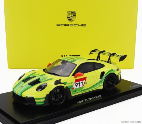 PORSCHE  911 992 GT3 RS N 911 COUPE 2023 - CON VETRINA - WITH SHOWCASE  YELLOW GREEN