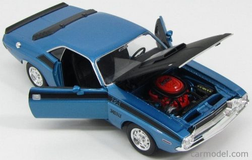 DODGE  CHALLENGER T/A 340 SIX PAK COUPE 1970  LIGHT BLUE MET BLACK