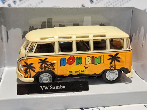Volkwagen VW Samba Curacao Bon Bini year 1950 orange / beige 1:43 Cararama