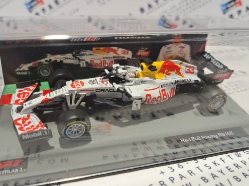 Red Bull F1 RB16B Honda RA620H #33 (2021) Turkish GP - Max Verstappen - Bburago - 1:43 - pilótával