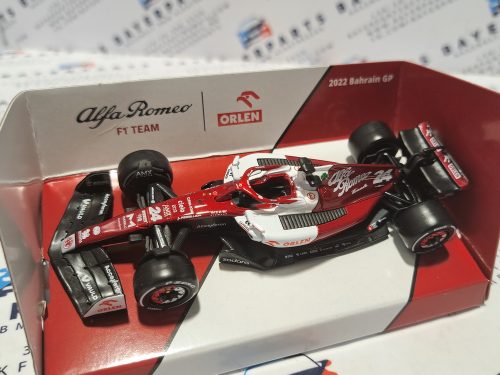 Alfa Romeo F1 C42 #24 (2022) Bahrain GP - Guanyu Zhou - Bburago - 1:43