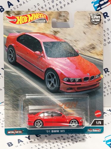 BMW E39 M5 (2001) - piros -  Hotwheels - 1:64