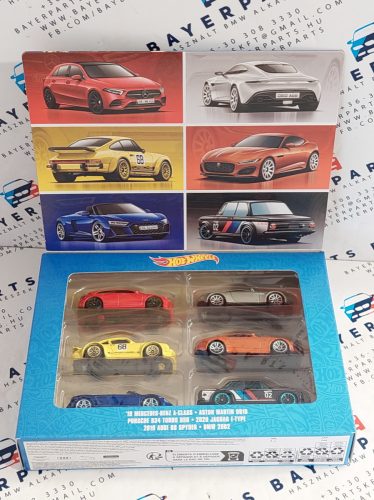 Hot Wheels 6 darabos szett - BMW 2002 / Mercedes Benz A-class / Audi R8 Spyder / Porsche 934 RSR / Jaguar F-Type / Aston Martin DB10 -  Hotwheels - 1:64