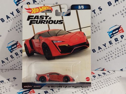 Hot Wheels Fast and Furious - Halálos iramban 3/5 - Lykan Hypersport -  Hotwheels - 1:64