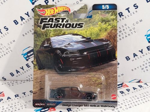 Hot Wheels Fast and Furious - Halálos iramban 5/5 - Dodge Charger Hellcat Widebody -  Hotwheels - 1:64
