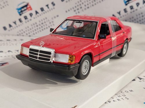 Mercedes Benz 190E (1984) - piros -  Bburago - 1:24