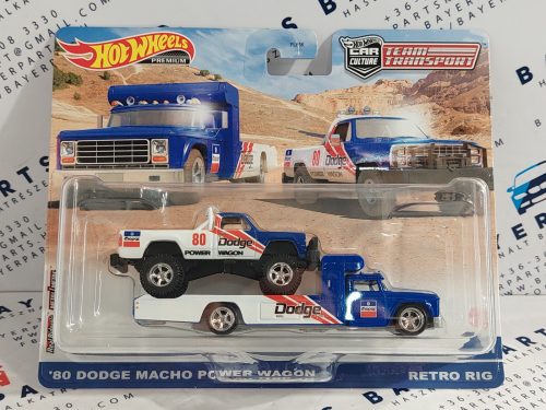 Hot Wheels Team Transport - Dodge Macho Power Wagon - Retro Rig Truck -  Hotwheels - 1:64