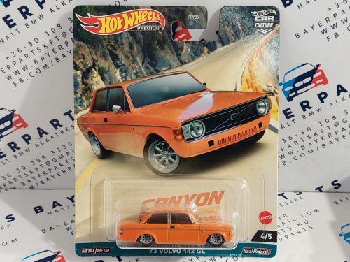 Hot Wheels Premium - Volvo 142 GL  - narancs -  Hotwheels - 1:64