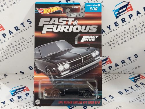 Hot Wheels Fast and Furious - Halálos iramban - Nissan Skyline H/T 2000 GT-R (1971) -  Hotwheels - 1:64