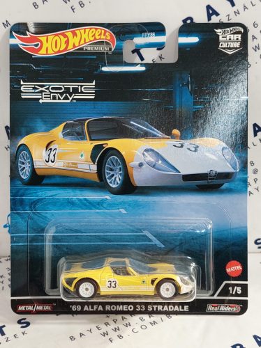 Hot Wheels Premium - Exotic Envy - Alfa Romeo 33 Stradale (1969) - Hot Wheels - 1:64