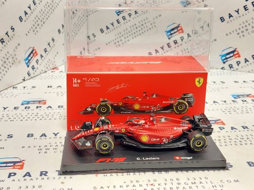 Ferrari F1-75 Team Scuderia F1 #16 (2022) - Charles Leclerc - PILÓTÁVAL -  Bburago - 1:43