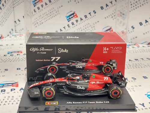 Alfa Romeo C43 Team Stake F1 #77 (2023) - Valtteri Bottas - PILÓTÁVAL -  Bburago - 1:43