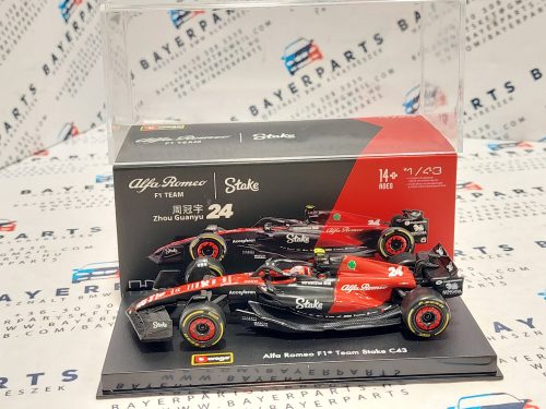 Alfa Romeo C43 Team Stake F1 #24 (2023) - Guanyu Zhou - PILÓTÁVAL -  Bburago - 1:43