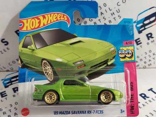 HW The '80s -2023 51/250 - Mazda Savanna RX-7 FC3S (1989) - zöld -  Hot Wheels - 1:64